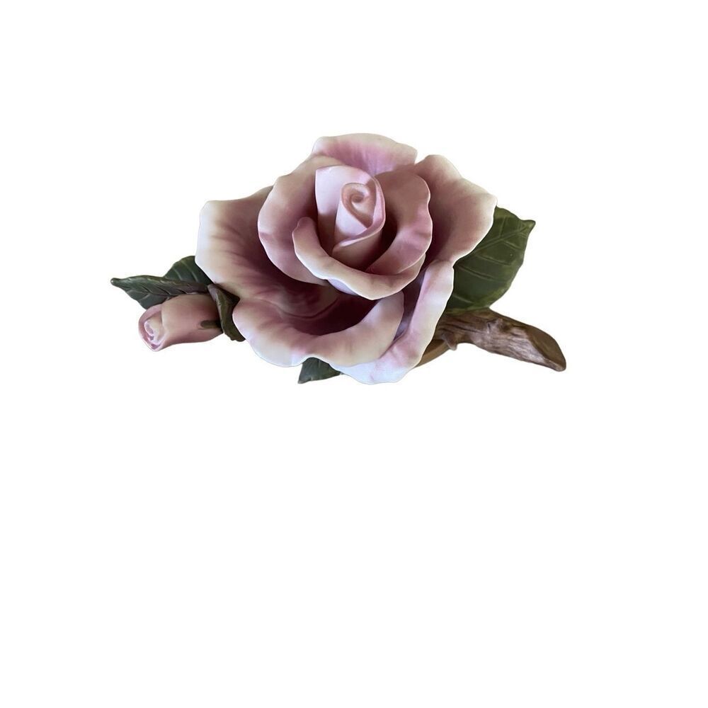 Vintage Teleflora 1986 Rose Handpainted Fine Porcelain Excellent Used Condition